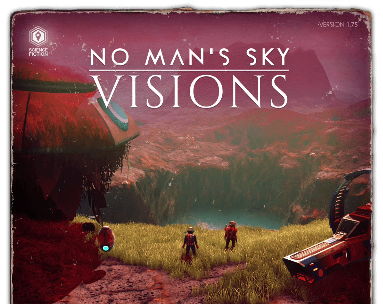 Book cover styled art showcasing No Man's Sky artwork