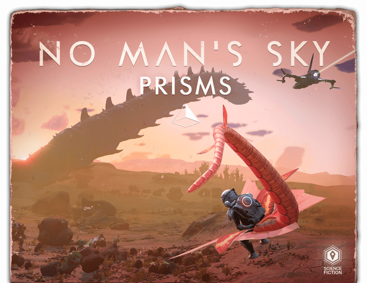 Book cover styled art showcasing No Man's Sky artwork