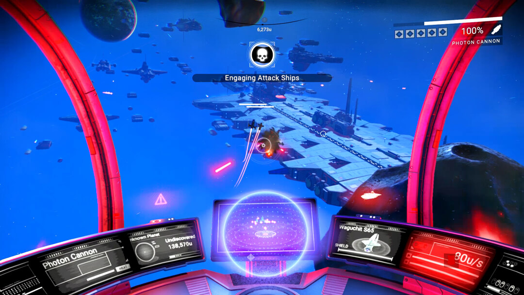 Screenshot of space fight